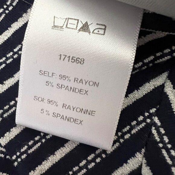 Anthropologie Brand Dolan Striped Flutter Sleeve Navy Striped Top Size XL - Picture 7 of 8